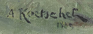 Signature — Achille Koetschet · Lower left
