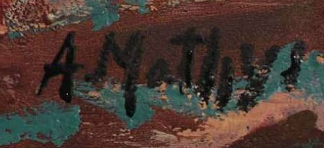 Signature — Adolf Mathys · En bas à droite