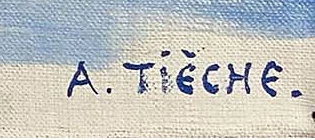 Signature — Adolf Tièche · bas droite