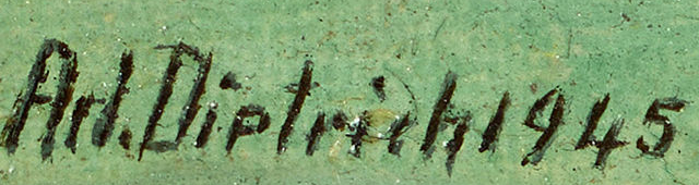 Firma 5 — Adolf Dietrich · In basso a sinistra