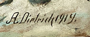 Firma 4 — Adolf Dietrich · In basso a destra