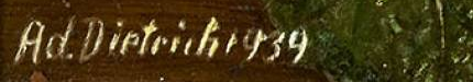 Firma 6 — Adolf Dietrich · In basso a sinistra