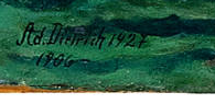Firma 2 — Adolf Dietrich · In basso a sinistra