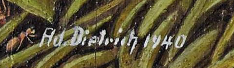 Firma 7 — Adolf Dietrich · In basso a sinistra