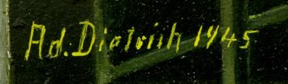 Firma 3 — Adolf Dietrich · In basso a sinistra