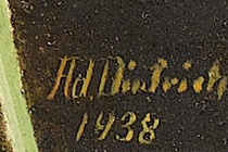 Firma 10 — Adolf Dietrich · In basso a destra del dipinto