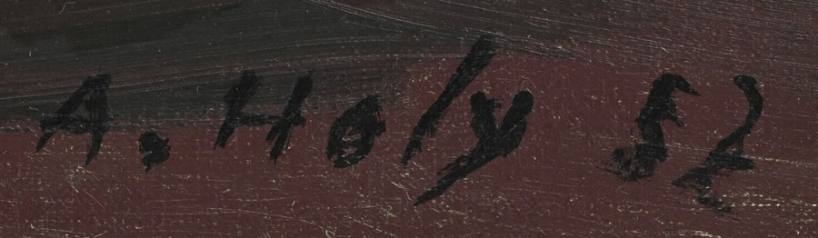 Signature 2 — Adrien Holy · At the lower right of the canvas