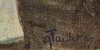 Signatur — Adrienne Faillettaz · In der unteren rechten Ecke der Leinwand.