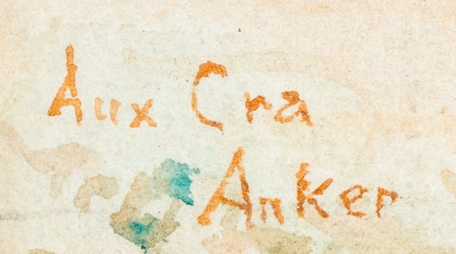 Signature 4 — Albert Anker · En bas à gauche