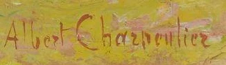 Signature 2 — Albert Charpentier · Dans l’angle inférieur droit de la peinture.