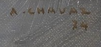 Signature 4 — Albert Chavaz · En haut à droite de la toile