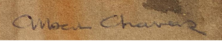 Signature 10 — Albert Chavaz · En bas à droite de l’œuvre