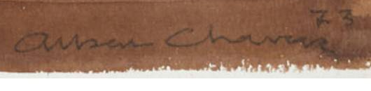 Signature 7 — Albert Chavaz · en bas à droite