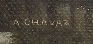 Signature 6 — Albert Chavaz · En bas à droite de la peinture