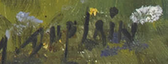 Signature 6 — Albert Duplain · En bas à droite de la peinture