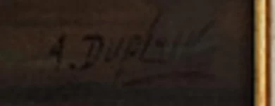 Signature 1 — Albert Duplain · En bas à droite de la surface peinte.