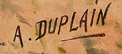 Signature 9 — Albert Duplain · En bas à gauche