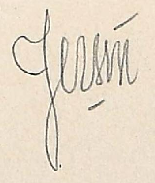 Signature 3 — Albert-Edgar Yersin · Dans la marge inférieure droite de la feuille.