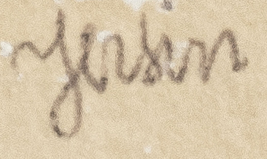 Signature 2 — Albert-Edgar Yersin · En bas à droite de la feuille, à côté de la composition.
