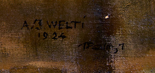 Signature 2 — Albert Jakob Welti · Lower right