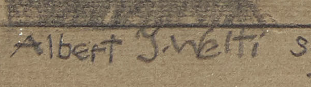 Signature 1 — Albert Jakob Welti · In the lower-left margin