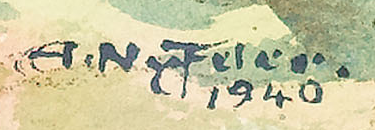 Signature 8 — Albert Nyfeler · En bas à gauche
