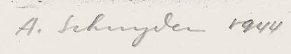 Signatur 2 — Albert Schnyder · Unten rechts