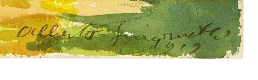 Signature 9 — Alberto Giacometti · En bas à droite de la feuille