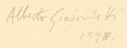 Signature 10 — Alberto Giacometti · En bas à droite