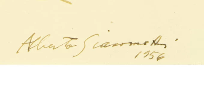 Signature 3 — Alberto Giacometti · En bas à droite de la feuille.