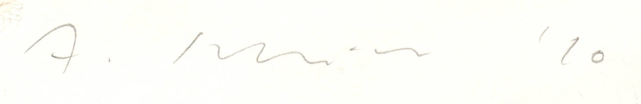 Signature 2 — Albrecht Schnider · On the reverse, near the lower edge.