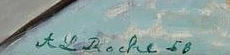 Signature — Alexis Louis Roche · En bas à gauche, sur la surface peinte.