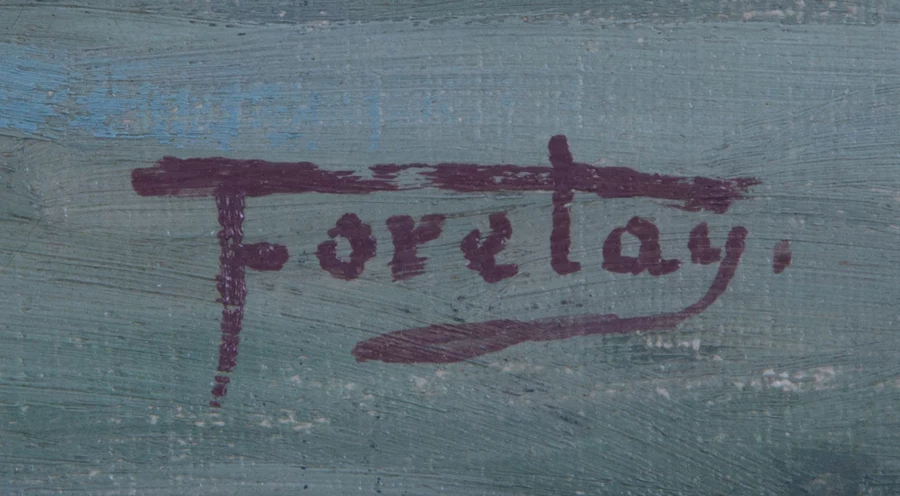 Signatur — Alfred Foretay · Unten rechts auf der Leinwand.