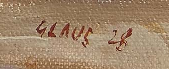Signatur 1 — Alfred Glaus · Unten rechts auf der Leinwand
