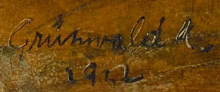 Signature — Alfred Grünwald · Lower left
