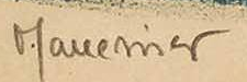 Signature 8 — Alfred Manessier · Dans la marge inférieure gauche.