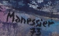 Signature 9 — Alfred Manessier · En bas à gauche