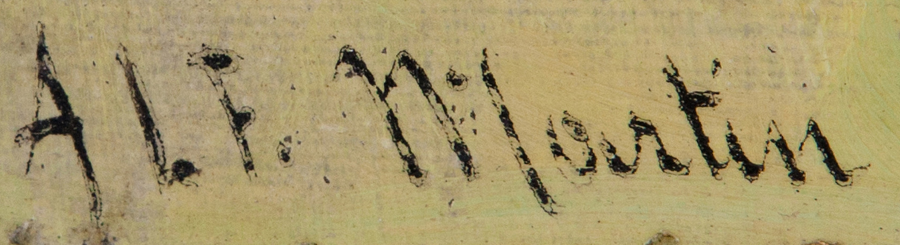 Signature — Alfred Martin · Dans l’angle inférieur gauche de la toile.