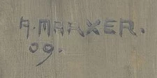 Signature — Alfred Marxer · En haut à droite de la toile.