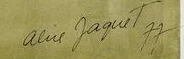 Signature 3 — Alice Jaquet · En bas à droite de l’œuvre.