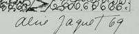 Signature 9 — Alice Jaquet · En bas à droite de l’œuvre.