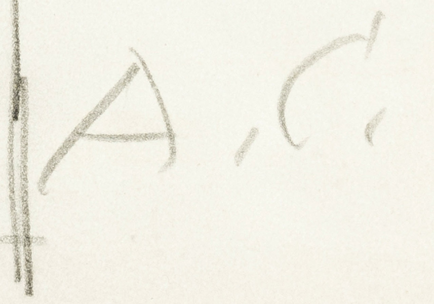 Monogram 5 — Alois Carigiet · At the lower right of the drawing’s front.