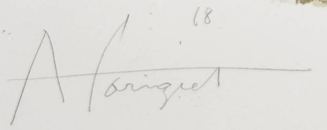 Signature 8 — Alois Carigiet · Lower left, below the printed image.