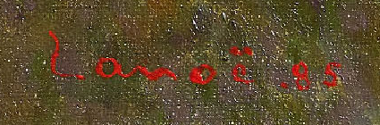 Signature 9 — Alphonse Lanoë · En bas à droite de la toile