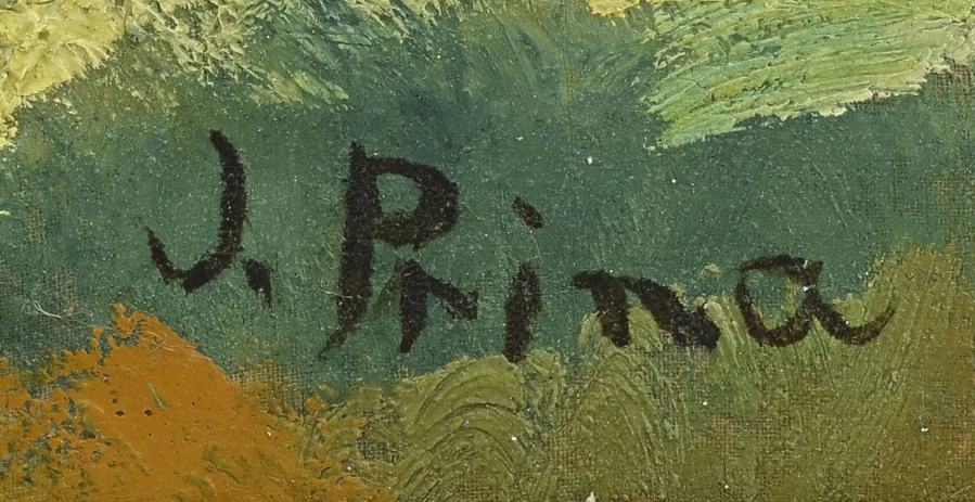 Signature 4 — André Julien Prina · Dans l’angle inférieur gauche de la surface peinte.