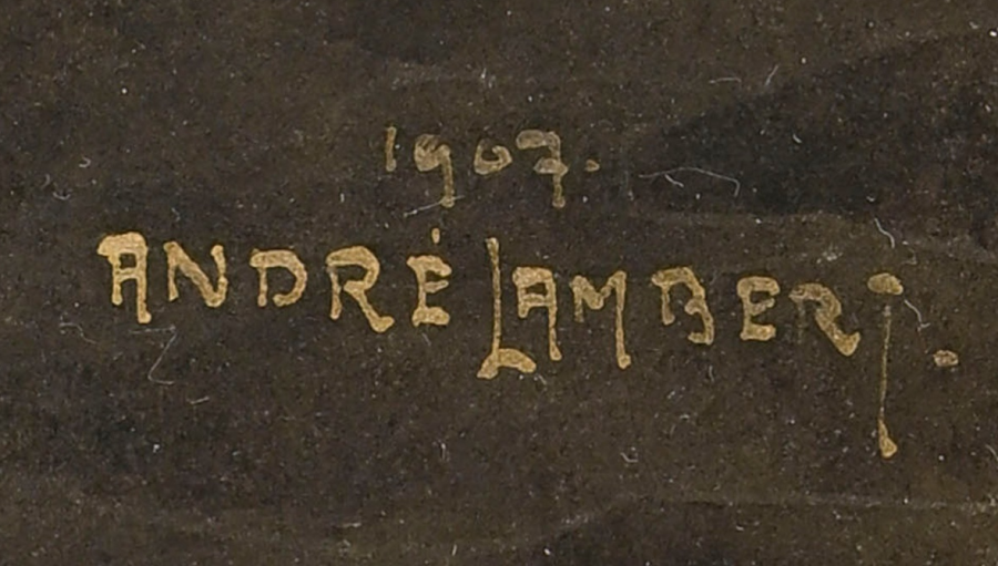 Signature — André Lambert · En bas à droite de l’œuvre