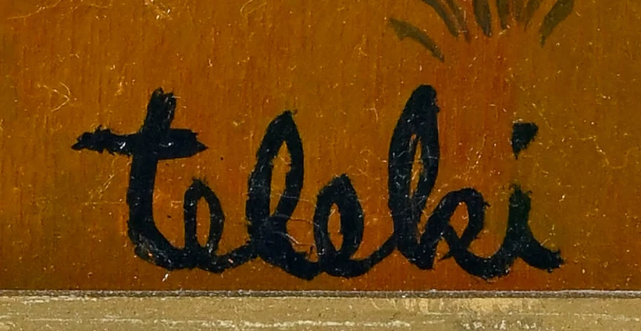 Signature 1 — André Teleki · En bas à droite de la peinture, près du bord inférieur.