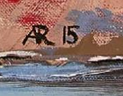 Monogram — Andreas Rickenbacher · Lower right, on the front.