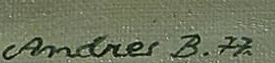 Signature — Andres Barth · En bas à droite de la toile