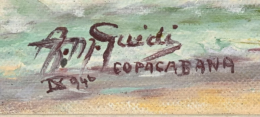 Signature — Anita Guidi · En bas à gauche de la toile.